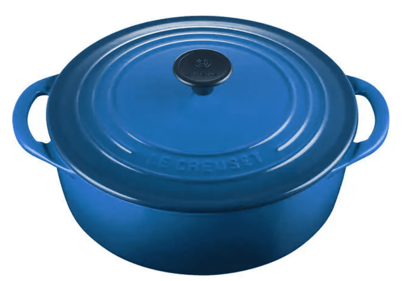 Le Creuset Enameled Dutch Oven, 2.75 qt, Blue Marseille Shallow Round