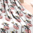 thumbnail image 3 of White Cow Smile Pattern Blanket,Comfortable Soft Flannel Throw Blanket,All Season,Warm Lightweight Blankets for Sofa Bed Couch Living Room Chair,30"x40", 3 of 4