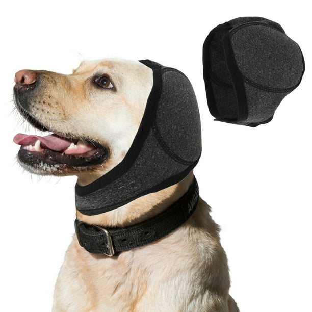 Cubierta de orejas para perros Unique Bargains, capucha impermeable para calmar a los perros, orejeras para perros, envoltura para orejas de perros para truenos y fuegos artificiales, tamaño mediano