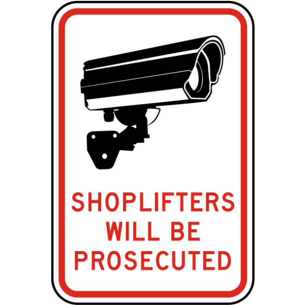 Vinyl Stickers Bundle Safety And Warning Signs Stickers Shoplifters Will Be Prosecuted Sign 6 Pack 13 X 9 Walmart Com Walmart Com