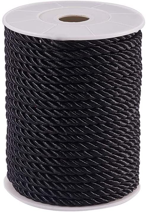 Nylon Three Twisted String Rope Synthetic Silk Jewelry Making Cord Wire 5mm 