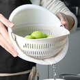 thumbnail image 2 of Kitchen Basket Kitchen Storage Sink Drain Basket Double Fruit Basket Turn Drainage Basin 23*10.5cm, 2 of 5