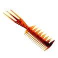 thumbnail image 3 of BlueZOO Peine para el cabello de tres caras Color ámbar Inserción Afro Peine para el cabel Abanopi Peine, 3 of 6