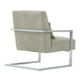 thumbnail image 3 of Skyline Modern Accent Chair In Gray Linen and Steel Legs, 3 of 4