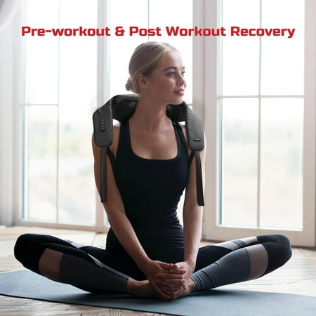 FitRx Shiatsu Pro Shiatsu Back and Neck Massager, Cordless Heated Neck and Shoulder Massager