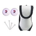 thumbnail image 4 of Bolsa para pelotas de golf con clip, ligera, para sujetar tees de golf, riñoneras Gris con 2Ball 4 Tees, 4 of 8