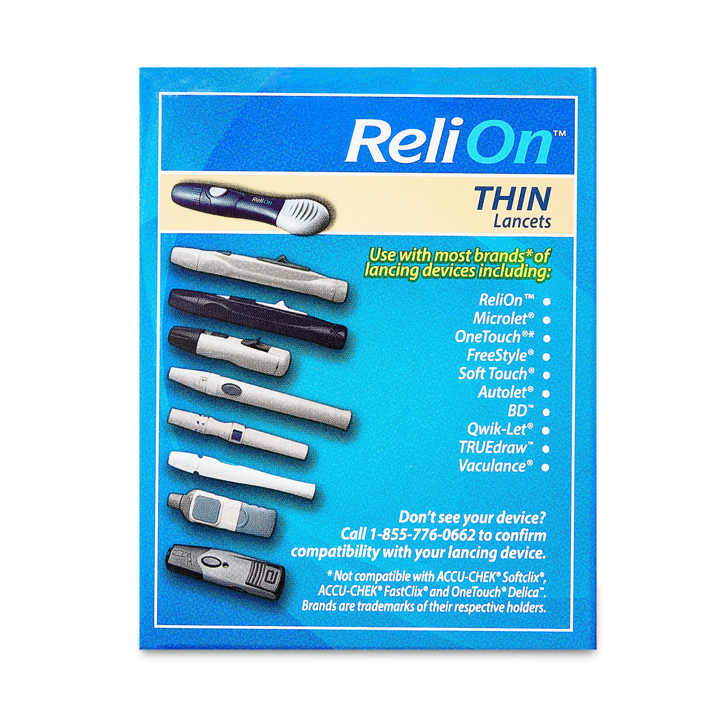 ReliOn 26 Gauge Thin Lancets, 100 Ct