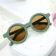 thumbnail image 1 of KUIZAP Children's Sunglasses Infant's Retro Solid Color Ultraviolet-proof Round Convenience Glasses Eyeglass For Kids(Green), 1 of 7