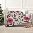 thumbnail image 7 of Yayeee Throw Blanket for Couch Soft Warm 60" x 80" Sofa Chair Bed Decoration, Pink Flowers, 7 of 7