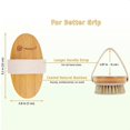 thumbnail image 4 of Juego de 2 cepillos corporales ZHAOCHENG cepillo seco de cerdas naturales exfoliante, 4 of 5