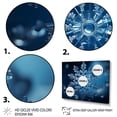 thumbnail image 3 of Designart "Holiday with Blue Snowflakes I" Landscapes Framed Wall Art Decor - Traditional Blue Winter Landscape Entryway Framed Wall Art Print, 3 of 6