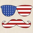 thumbnail image 3 of CafePress - Patriotic Funny Face Tote Bag - Unisex Canvas Tote Bag, Beige, 1-Piece, 3 of 9
