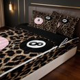 thumbnail image 2 of Erosebridal Lucky 8 Zipper Twin Comforter Sets 4-Piece, Blush Leopard Front, Black Reversible Back, 2 of 7