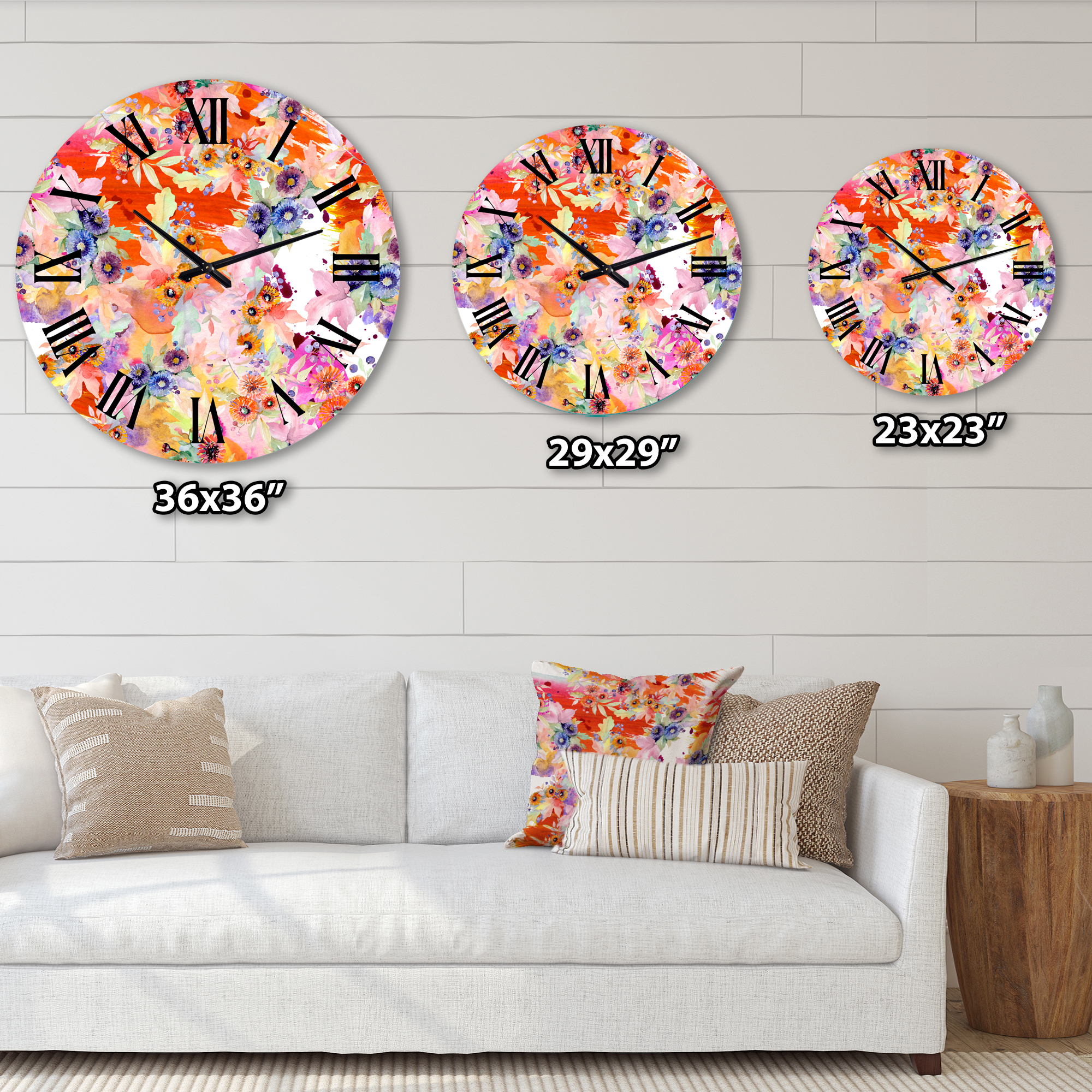 Designart 1 in Modern,Contemporary Wall Clock