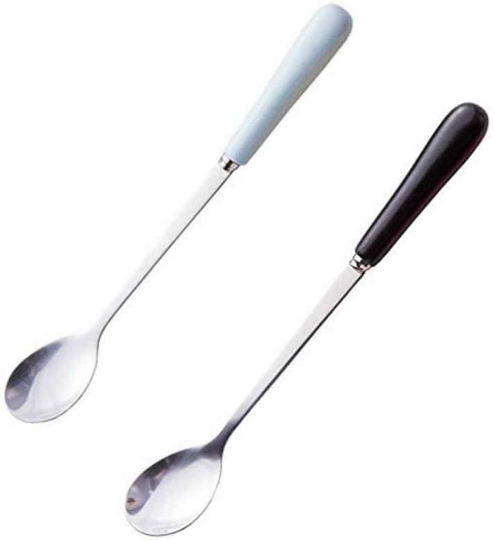 KingbeefLIU Spoon 4Pcs Christmas Stainless Steel Coffee Tea Mixing Spoons Dessert Snacks Tableware Black 