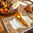 thumbnail image 6 of Fall Placemats Set of 6 Harvest Pumpkin Chalet Place Mats Thanksgiving Placemat Sunflower Fallen Maple Leaves Table Mats for Dining Kitchen Table Holiday Dinner Party Home Fall Decorations 13x19, 6 of 8