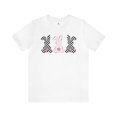 thumbnail image 2 of Checkered Bunny Easter Short Sleeve T-shirts, Easter Bunny Women T-shirts, 2 of 4