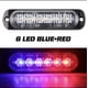 thumbnail image 4 of 3 uds 12-24v alto brillo de una sola fila 6led luz de advertencia de coche de carga camioneta de motocicleta reacondicionada luz de Flash explosiva decorativa luz estroboscópica, 4 of 4