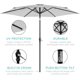 thumbnail image 5 of XXiaoqing 10ft Outdoor Table Compatible Steel Polyester Market Patio Umbrella w/Crank and Easy Push Button Tilt, 5 of 9