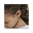 thumbnail image 3 of 925 Sterling Silver CZ Princess Square Cut Screw Back Earrings Girls Stud 5mm, 3 of 7