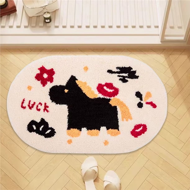 Tapetes de terciopelo para sala de estar, alfombras de imitación de cachemira, duraderas y para el hogar, tapete festivo rojo, alfombras de baño, decoración del baño, decoración del hogar, tapete de b