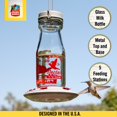 thumbnail image 3 of More Birds Jersey Hummingbird Feeder, Glass Milk Bottle, 5 Feeding Ports and 18-Ounce Nectar Capacity, 3 of 10