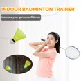 thumbnail image 2 of 1 Set Solo Badminton Trainer Ceiling Mount Indoor Kids Adults Beginners Single Elastic Glowing Badminton Self Practice Training Equipment Pink, 2 of 8