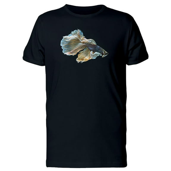 Blue Fighting Betta Fish T-Shirt Men -Image by Shutterstock, Male x-Large