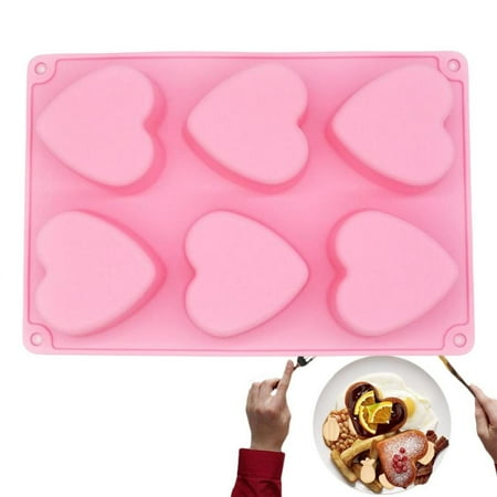 

Tohuu Heart Mold Bake Mould with 6-Cavities Non-Stick Chocolate Mold Tray for Baking Chocolate Candy Mini Cake Pan Muffin Baking Tray Pastry Mold justifiable