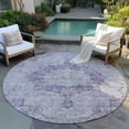 thumbnail image 6 of Addison Rugs Chantille Indoor/Outdoor Traditional Global Purple Washable Round Rug, 8' x 8', 6 of 6