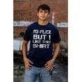 thumbnail image 3 of Flex But Like This Funny Gym Exercise Men's Big & Tall Crewneck Graphic Tee Brisco Brands 2X, 3 of 5