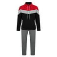 thumbnail image 2 of guisaled Trendy Tracksuit 2 Pieces Set for Men Athletic Casual Cozy Sweatsuit Hooded Sweatshirt And Joggers Pants Tracksuits, 2 of 6
