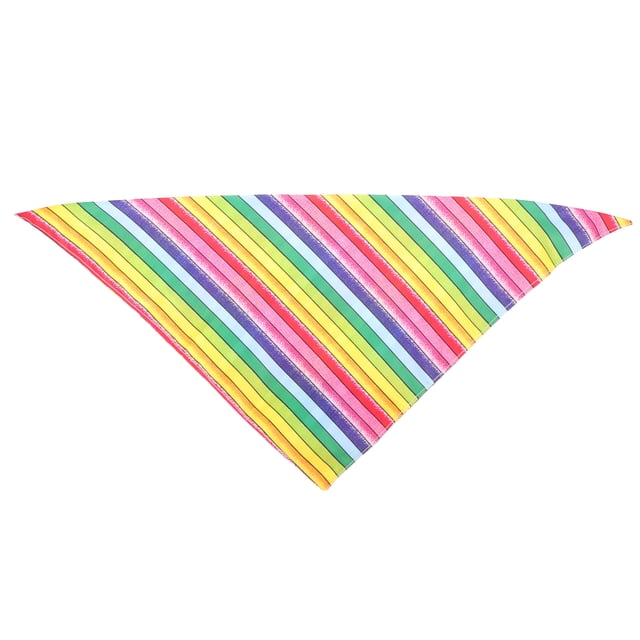 KAKOWELY Rainbow Stripe Dog Triangular Bandana Pet Triangular Bandana Prop Pet Triangular Scarf,26.38X"X17.72"X17.72"