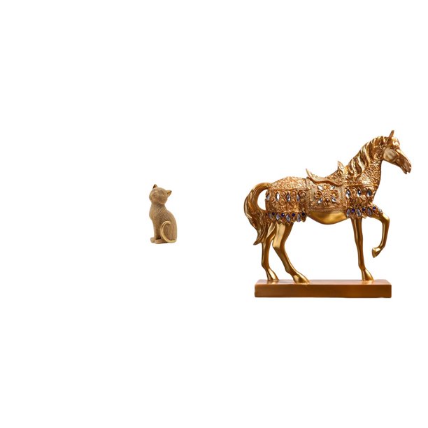 Figura de escritorio,Estatua de gato,linda decoración para estante o escritorio,Estatuas de caballos,Estatuas de caballos Figura de caballo Figura de caballo,Esculturas de caballos,adornos de