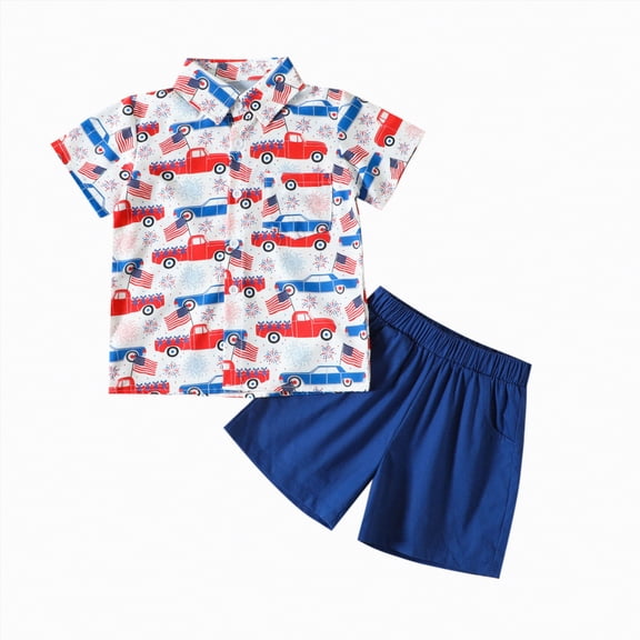 Boy Baby Clothes Toddler Summer Outfits Children's Spring Cotton Elastic Print Short-sleeved Beach 12 18 24 Month 3T 4T 5T Kids Tshirt Shorts 2PCS Set