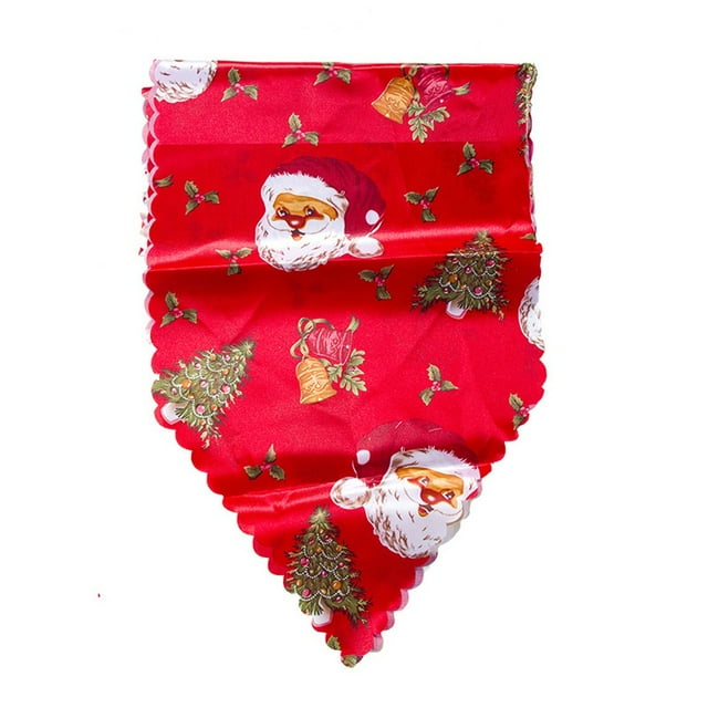 Up to 65% Off SMihono Creative Christmas Cotton Linen Tablecloth Table Flag Desktop Decoration
