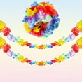 thumbnail image 6 of Hawaiian Leis Necklace for Luau Party Decorations I Tropical Party Decor Supplies | Colorful Flower Summer Necklace for Beach Party, 6 of 7