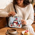 thumbnail image 6 of Christmas Quilted Crossbody Purse, Cute Embroidered Winter Character Shoulder Handbag with Adjustable Strap & Secure Zipper, Festive Casual Daily‑use Sling Bag Holiday Gift for Women and Girls, 6 of 7