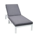 thumbnail image 2 of LeisureMod Chelsea Modern Outdoor Weathered Grey Chaise Lounge Chair With Cushions, 2 of 10