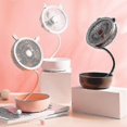 thumbnail image 3 of Lámpara LED de almacenamiento plegable portátil Ventilador USB de escritorio para dormitorio, pared, noche, 3 of 5