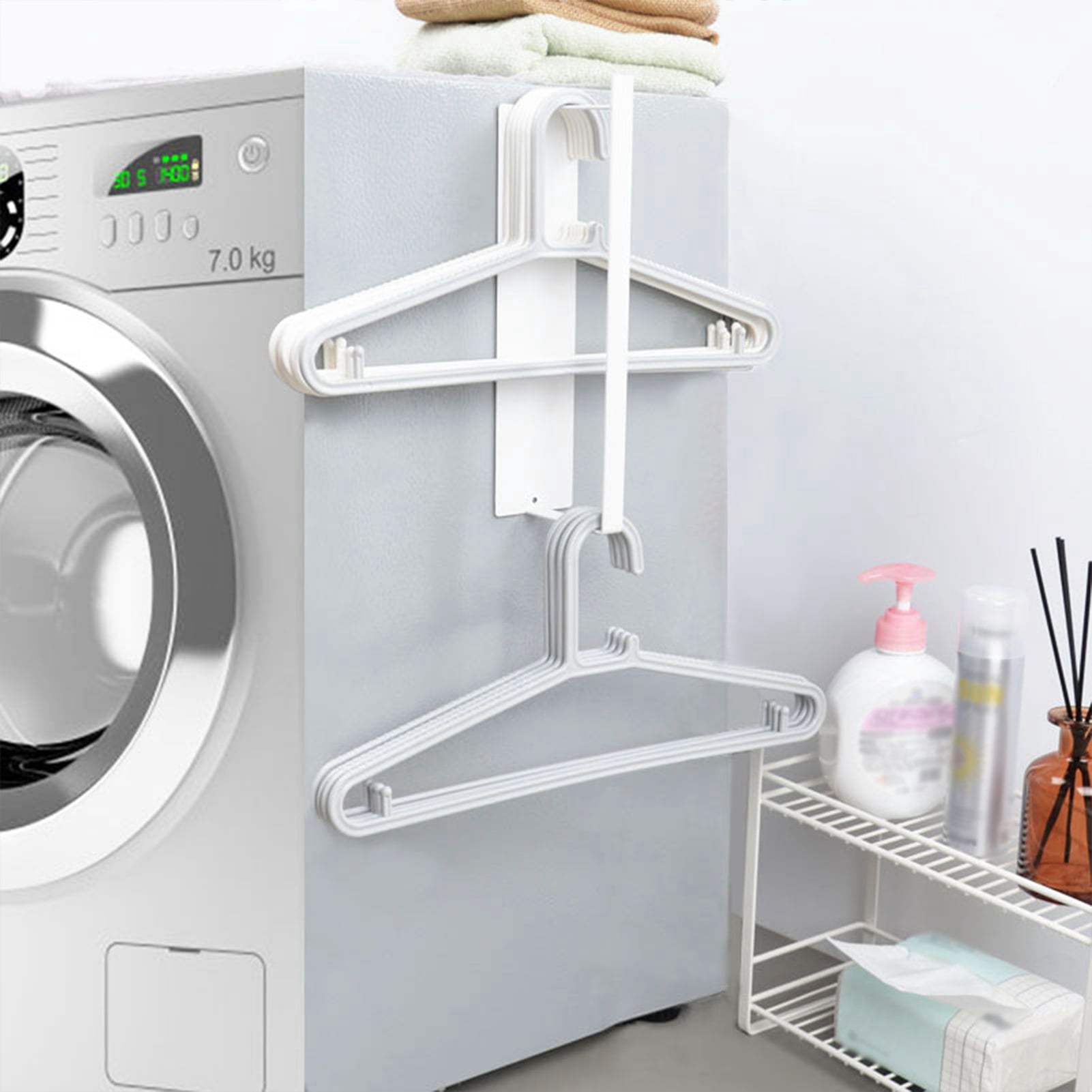 Duulaya Washing Machine Side Hanger Non Punching Magnetic Hanger Storage Rack