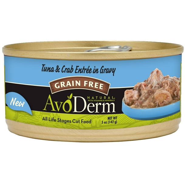 AvoDerm Natural Tuna & Crab Entrée in Gravy Grain Free Wet Canned Cat