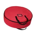 thumbnail image 2 of Bolsa de almacenamiento para coronas navideñas, contenedor para guirnaldas navideñas, bolsa de mano para decoración redonda para el hogar, garaje y L roja, 2 of 8