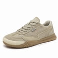 thumbnail image 4 of Men's Vintage Sneakers Upper & Soft Rubber Sole Low-Top Lace-Up Round-Toe Casual Shoes - Daily Wear, Vacation - Classic Retro Style All-Season All-Terrain Traction Cushioned Comfortable for Work,, 4 of 9