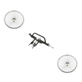 Vintage Lowrider 30" Chrome Trike Conversion Kit - 5/8" Axle & 24T Fixed Sprocket For Bicycles