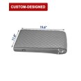 thumbnail image 2 of KBH Center Console Cover for Chevy Silverado GMC Sierra 1999-2007, Avalanche Suburban Tahoe 2002-2006, PU Leather Middle Console Armrest Cover for Truck, Gray (Fits Jump Seat Console Only), 2 of 7