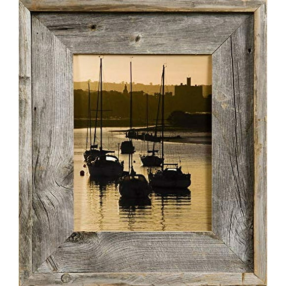 MyBarnWoodFrames - Lighthouse Series Reclaimed Barn Wood 5x7" Picture Frame (2.75 Inch Frame Width)
