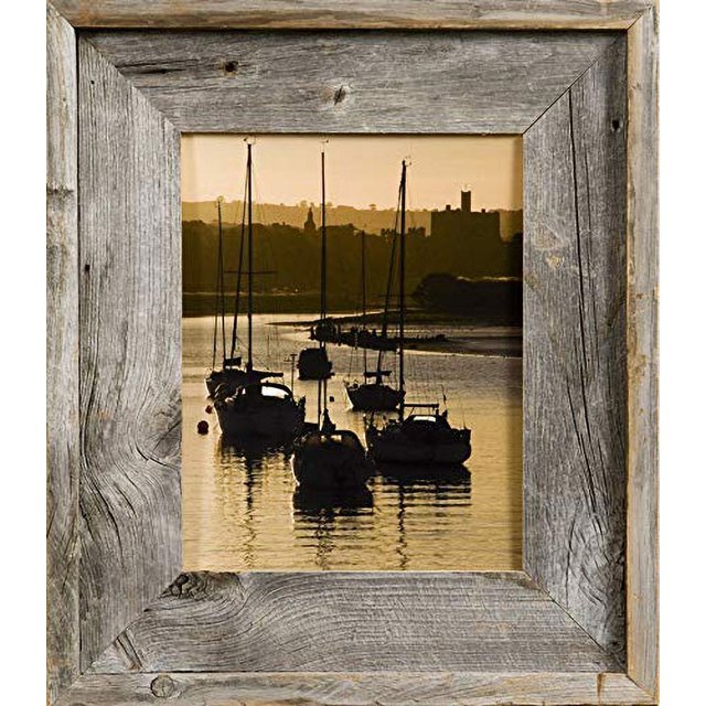 MyBarnWoodFrames - Lighthouse Series Reclaimed Barn Wood 5x7" Picture Frame (2.75 Inch Frame Width)