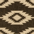 thumbnail image 6 of SAFAVIEH Beach House Vasiliki Geometric Indoor/Outdoor Runner Rug, Creme/Brown, 2'2" x 8', 6 of 7