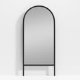 thumbnail image 3 of MAYEERTY 71"x32" Modern Arched Wood Frame Wall Mirror Wall Mounted Mirror,Black, 3 of 6